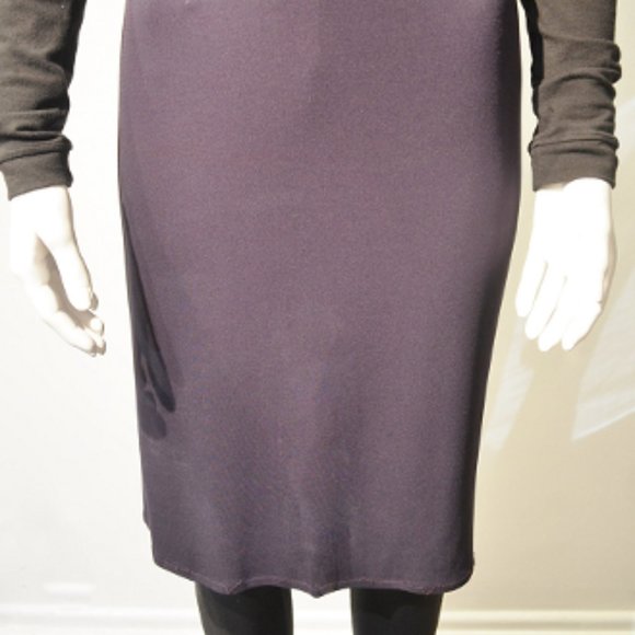 Vintage 90's Matte Jersey Slim Skirt - Picture 4 of 8